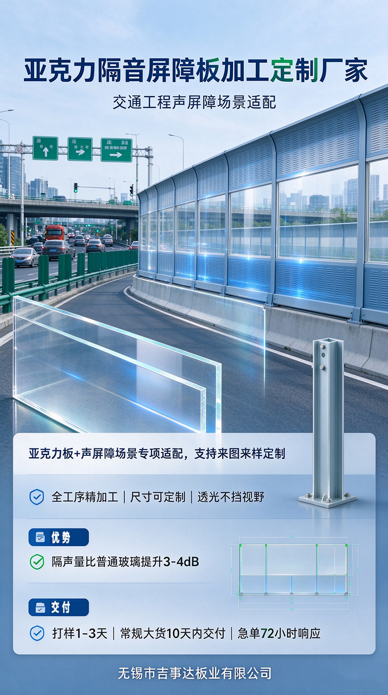 交通工程声屏障场景适配亚克力隔音屏障板